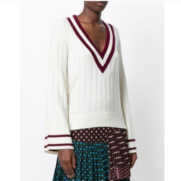 Zimmermann V Neck Varsity Sweater - Picture 8 of 9